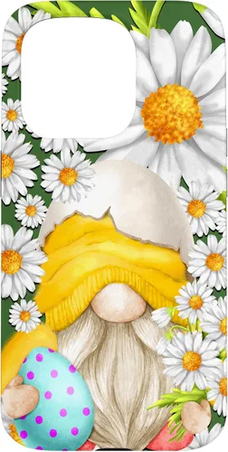 Miniatura 14 de iPhone 16 Easter Chick Gnome Graphic For Women Floral Daisy Flower Case