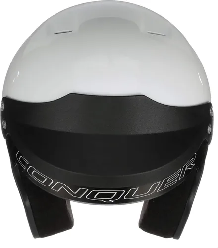 Miniatura 5 de Conquer Snell SA2025 - Casco de carreras de auto de cara abierta aprobado - Adulto Hombres Mujeres Jóvenes - (Negro / Blanco / Plata)