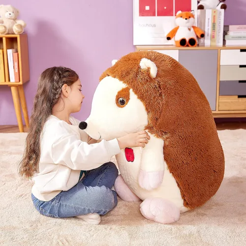 Miniatura 7 de IKASA Juguete de peluche de erizo gigante, grande de 23 pulgadas, lindos juguetes suaves jumbo, enorme tamaño grande, esponjoso, de gran