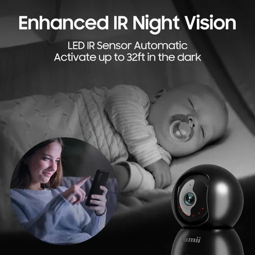 Miniatura 4 de Cámara de seguridad 2K para interiores, cámara WiFi de 2.4G y 5G para mascotas para seguridad del hogar, cámara para mascotas/perros/ancianos/bebés