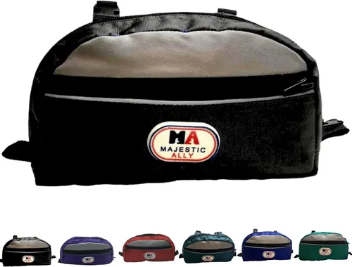 Miniatura 3 de Bolsa de sillín reflectante de nylon Majestic Ally para sillín occidental (Negro)