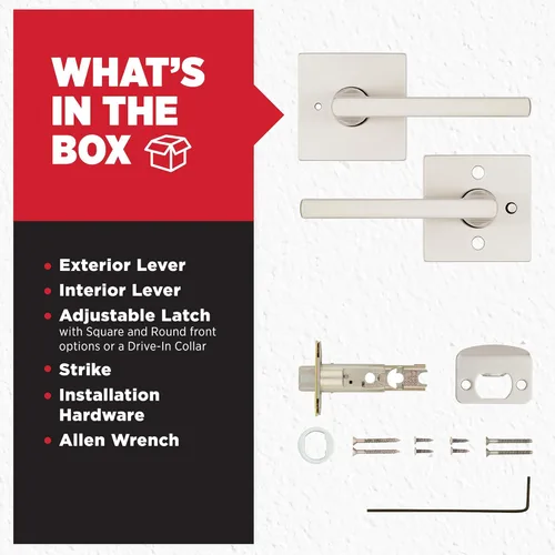 Miniatura 6 de Kwikset Halifax Manija interior de puerta de privacidad con cerradura, manija de puerta para baño y dormitorio, cerradura de botón de presión sin