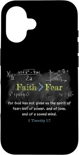Miniatura 32 de Faith > Fear 2 Timothy 1:7 Christian Verse Math Equation Case for iPhone 17