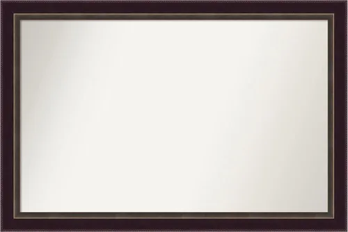 Miniatura 387 de Amanti Art Espejo de baño de bronce para sobre el fregadero, 24 x 24 pulgadas, espejo cuadrado de bronce Lara para tocador, marco de madera