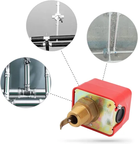 Miniatura 4 de PDT R3/4 HFS-20 Interruptor de flujo de agua, 15A 250V IP54 Tipo de paleta automática Controlador de flujo objetivo