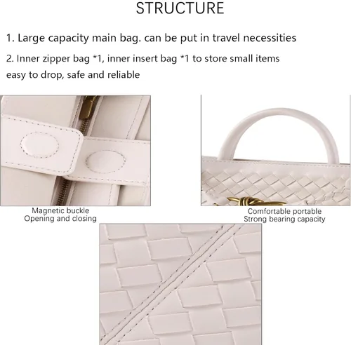 Miniatura 6 de Bolsa tejida para mujer, bolsa tejida con asa superior, bolsa de hombro tejida, bolsa cruzada