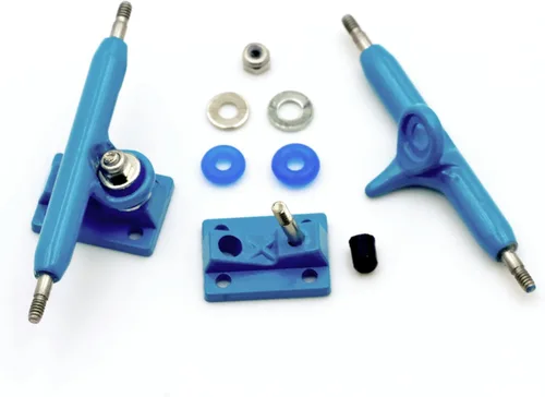 Miniatura 3 de A1 Pro Fingerboard Trucks 36 mm 34 mm 32 mm con nueva base y copa de pivote (32 mm Azul bebé)