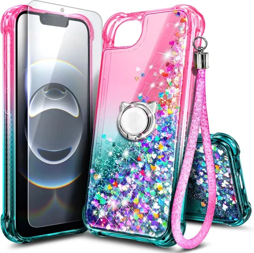 Miniatura 51 de NGB Diseñada para Funda de Teléfono iPhone 11, Morado/Azul Funda Bonita con Purpurina Líquida Brillante para Mujeres Niñas Niños con Protector