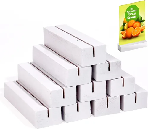 Miniatura 8 de 16 soportes de madera para tarjetas de lugar, soporte para tarjetas de fotos de madera para bodas, banquetes y fiestas, soporte de números de mesa