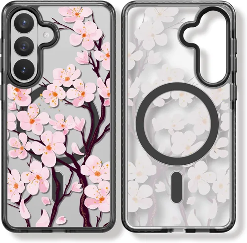 Miniatura 100 de Rosarnnah Funda compatible con Samsung Galaxy S24 Ultra, bonita estética, a la moda, divertida funda con estampado de gatito y gato, duradera a