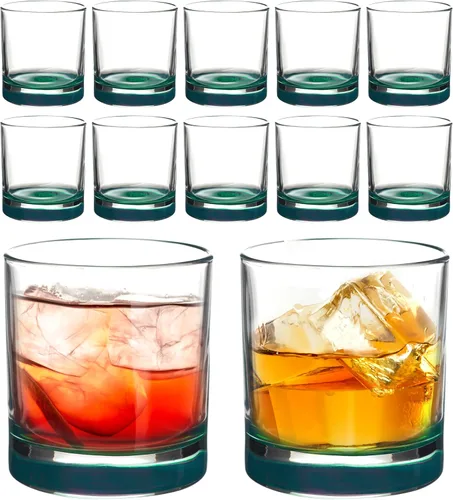 Miniatura 22 de DISCOUNT PROMOS Lexington Rocks Vaso de Whiskey 10.5 oz, Juego de 12, Paquete a Granel - Perfecto para Scotch, Bourbon, Whiskey, Cóctel - Negro