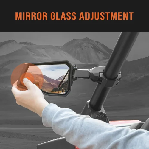 Miniatura 5 de KEMIMOTO UTV - Espejos laterales color negro, azul, rojo y naranja, compatible con Polaris RZR Talon Can Am Rearview funciona con jaula antivuelco