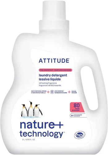 Miniatura 12 de ATTITUDE Detergente líquido para ropa, verificado por EWG, compatible con HE, a base de plantas y vegano, jabón natural para lavandería, aroma a