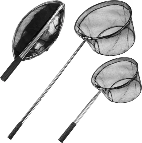 Miniatura 12 de Neween Red de pesca, plegable plegable telescópica de aterrizaje de peces, material de nailon duradero red de aterrizaje de malla para fácil captura