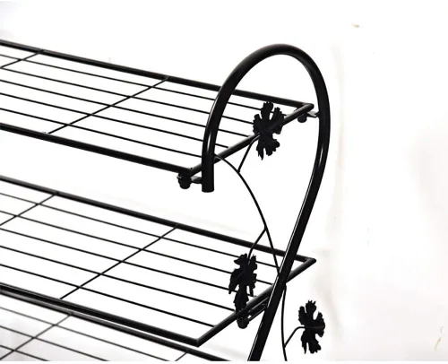 Miniatura 4 de Zapatero, banco de almacenamiento de metal de pie, organizador de zapatos, cubierta de tela no tejida, estantes apilables para pasillo, entrada
