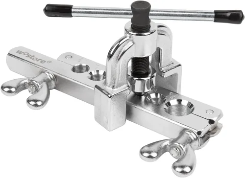 Wostore Juego de Herramientas de Abocinado de Tubería de Llamarada Simple, Kit de 7 Troqueles de 3/16-5/8 Pulgadas en HVAC para Fontanería con Cobre