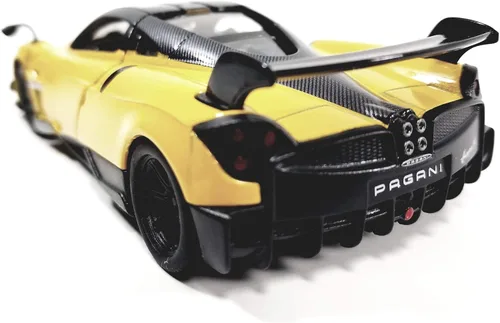 Miniatura 2 de Pagani Huayra Canary Yellow 2016 BC Hardtop 1/38 O Scale Coche Diecast