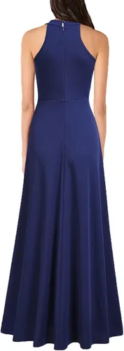 Miniatura 2 de Mushare Vestido largo formal, para mujer, con cuello halter, sexy, con corte, de cóctel o fiesta