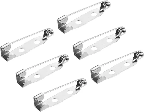 Miniatura 10 de MECCANIXITY 150 pines de barra de seguridad de 0.591 in, broche de cierre para insignias de identificación, tarjetas de nombre, etiquetas para Tono
