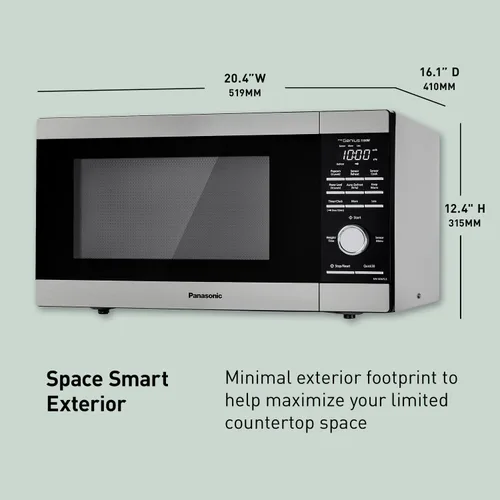 Miniatura 4 de Panasonic Horno de microondas, 1,3 pies cúbicos 1100W de encimera con sensor Genius de cocción y descongelamiento automático - NN-SD67LS