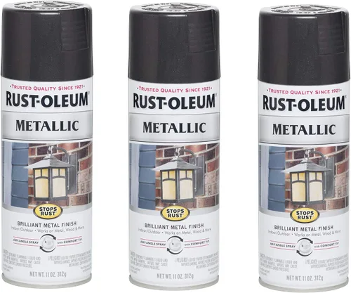 Miniatura 33 de Rust-Oleum 313142 Stops Rust Pintura en Aerosol Metálica, 11 onzas, Bronce Champán