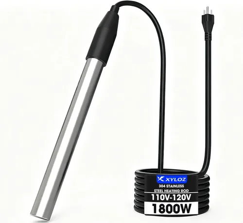 Calentador de agua de inmersión de 1800W, calentador de piscina eléctrico totalmente sumergible, calentador de bañera de acero inoxidable de