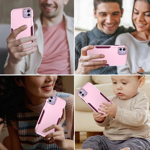 Miniatura 6 de Yiakeng Funda para iPhone 11, iPhone 11 con protector de pantalla HD, PC híbrida + TPU a prueba de golpes Defender Pioneer Anti-Shock Phone Case