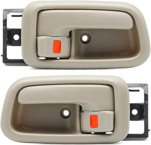 2 manijas de puerta interiores con bisel para Toyota Tundra 2000-2006 lado del pasajero delantero 81257, 69206-0C010-E1, 692060C010E1