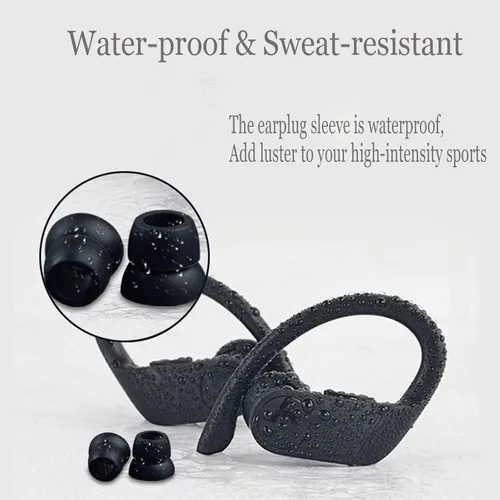 Miniatura 5 de Paquete de 8 almohadillas de repuesto para Beats Powerbeats Pro - Auriculares de silicona suave para auriculares inalámbricos Powerbeats Pro, Negro