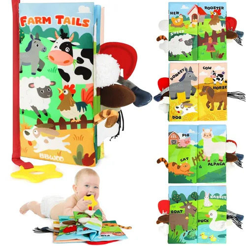 Miniatura 11 de BBWOO Libro Blandito para Bebé - Juguete para Bebé - Regalo de Ducha para Niños Recién Nacidos Niñas - Juguete para Tiempo de Barriga para Lactantes