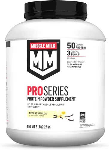 Miniatura 9 de Muscle Milk Pro Series Suplemento de Proteína en Polvo, Sabor Chocolate Knockout, 5 Libras, 28 Porciones, 50g de Proteína, 3g de Azúcar, 20
