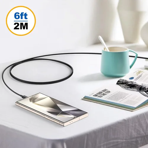 Miniatura 6 de Bloque de cargador USB C, 40 W, plano de 4 puertos, enchufe de pared USB de doble PD QC, adaptador de corriente de viaje de carga rápida multipuerto