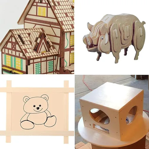 Miniatura 5 de KEILEOHO Paquete de 40 hojas de madera contrachapada de 4 x 8, tablero fino de madera contrachapada natural sin terminar de 1/16 pulgadas, hojas
