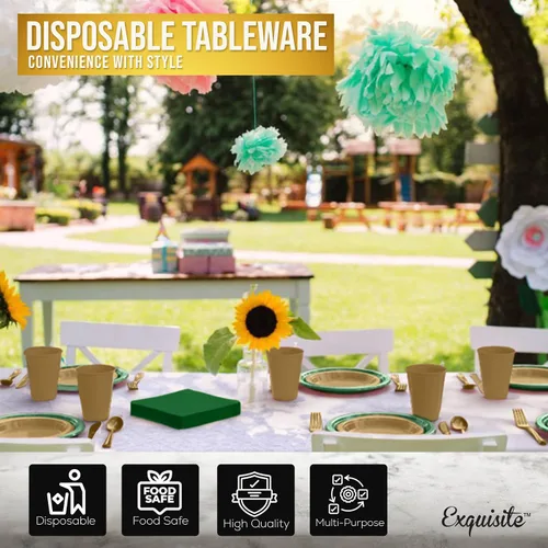 Miniatura 5 de Exquisite 350 Piezas Platos de Plástico de San Patricio Para Fiestas Juego de Platos Desechables de San Patricio, 50 de Cada Juego de Platos de Cena