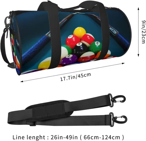 Miniatura 4 de CARRDKDK Bolsa cilíndrica de viaje de gran capacidad, bonita bolsa de deporte de gimnasio que puede sostener zapatos para mujeres y hombres, bolsa