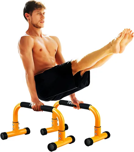 Miniatura 8 de Teclor Barra de flexión, barras paralelas para L-sit & Dip, soporte de barras paralelas que no se tambalean para paradas de manos, plancha completa