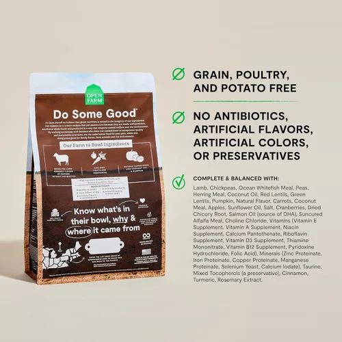 Miniatura 5 de Open Farm - Alimento seco para perros sin granos de cordero criado en pasto, receta de cordero de Nueva Zelanda con superalimentos sin OMG y sin