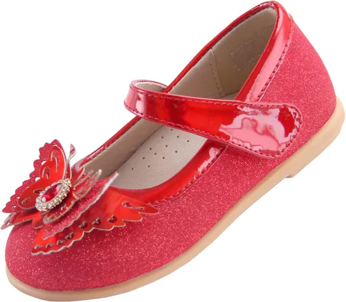 EIGHT KM EKM7063 - Zapatos de vestir para niñas pequeñas, zapatos planos Mary Jane, zapatos de princesa para boda, zapatos de ballet