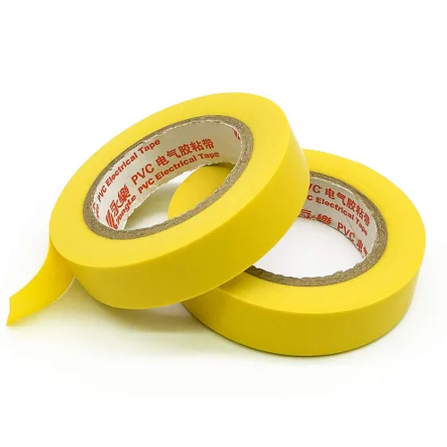 Miniatura 3 de Maveek 10 rollos de cintas eléctricas de PVC, autoadhesivas, impermeables, aislantes amarillas, clasificadas hasta 600 voltios y 176 °F, 0.6 x 49.2