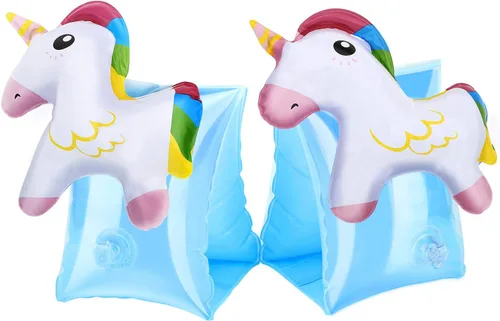 MoKo Bandas de natación para niños, niños pequeños comienzan a nadar flotadores inflables para piscina, lindas alas de natación de dibujos animados,