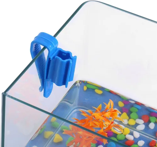 Miniatura 7 de 2 unids Clip ajustable diseño de plástico azul multifuncional tubería de agua Clip de fijación clip de montaje de peces ajustable Clip de montaje