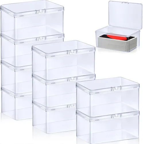 Qunclay 10 fundas transparentes para cartas de juego, estuche organizador de almacenamiento para mazos de cartas compatible con Mtg/TCG y tarjetas