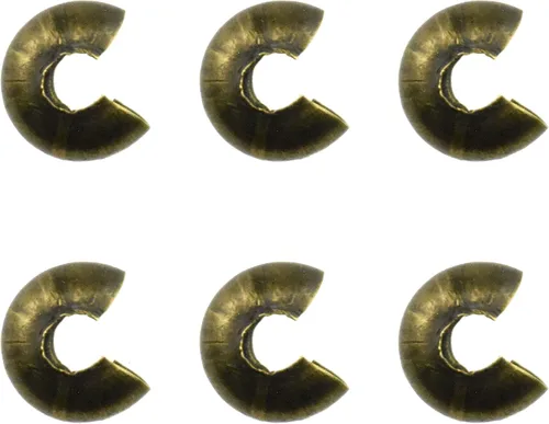 Miniatura 9 de Cuentas de crimpado de tubo pequeño de 0.079 pulgadas y cubiertas de nudo de cuentas de crimpado de 0.157 pulgadas, semicircular, fácil de colocar