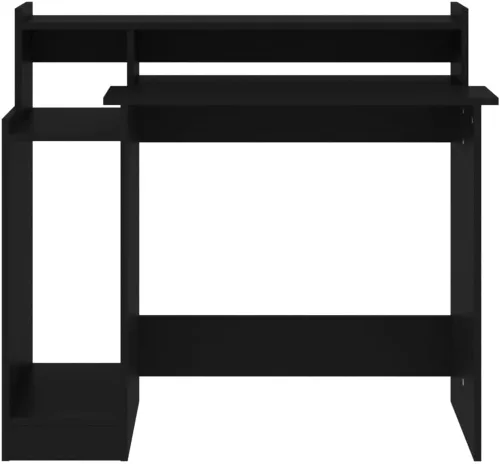 Miniatura 7 de vidaXL Escritorio, muebles de escritorio de oficina en casa con luces LED, escritorio de computadora de pie, mesa de estudio, estilo moderno, madera