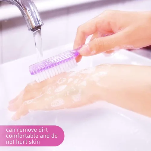 Miniatura 4 de Cepillo de uñas, 10 piezas de cepillo de uñas con mango de agarre, cepillos de uñas multicolor para limpieza, cepillo de limpieza de uñas para dedos