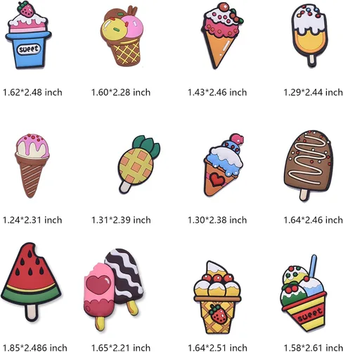 Miniatura 3 de Imanes de frutas para nevera, helado, refrigerador, frutas, decoración del hogar, calcomanías para pizarra blanca, 24 piezas