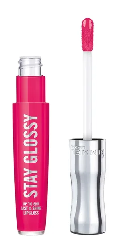 Miniatura 38 de Rimmel Stay Glossy Brillo de labios - Fórmula ligera y no pegajosa para color y brillo de labios - 130 Blushing Belgraves,.18oz Belgraves sonrojados