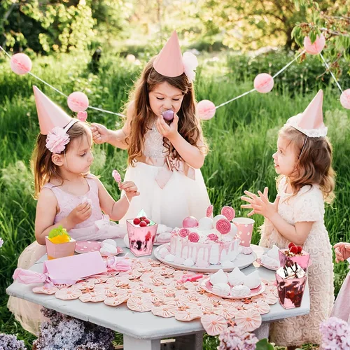 Miniatura 2 de Mifoci 50 tazas de plástico de 5 onzas para postre de color rosa para fiestas, mini tazones cuadrados desechables para postre, cuencos de parfait