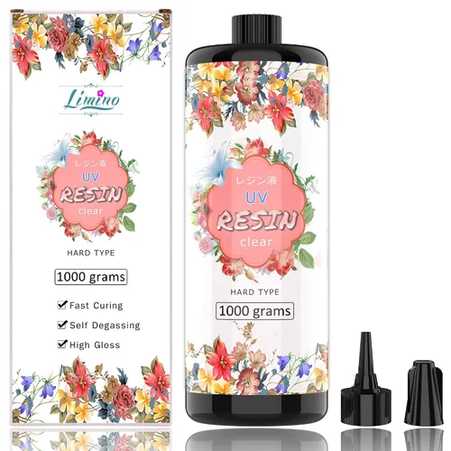 Resina UV de 35.27 oz – Resina epoxi de curado ultravioleta mejorada transparente para hacer joyas de bricolaje, decoración de manualidades,