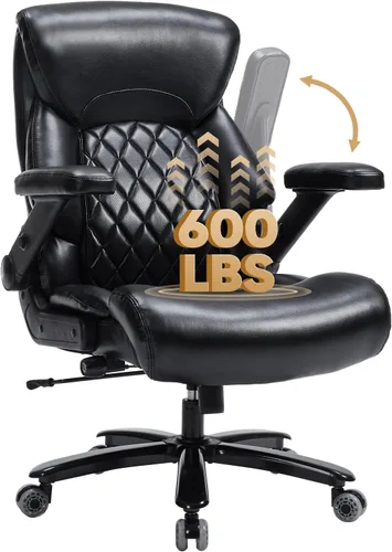 Miniatura 8 de ZSQN Silla de Oficina Grande y Alta para Personas de Gran Tamaño, 500LBS Respaldo Alto Extra Ancha Silla de Oficina Ejecutiva de Servicio Pesado